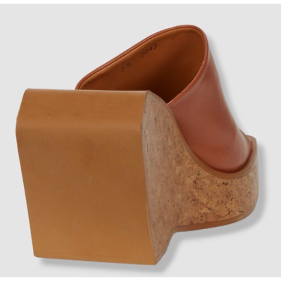 $545 Clergerie Brown Emilia Platform Wedge Slide Sandal Shoes Vacation Sz 37 y2k - Picture 4 of 16